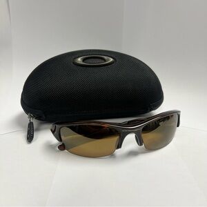 Brown Oakley Flak Jacket Sunglasses with Case